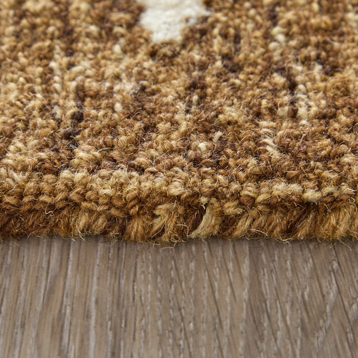 9' X 12' Wool Oriental Hand Tufted Area Rug (722373) - Brown / White