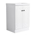 Contemporary Giga freestanding bathroom vanity with resin sink and soft-close cabinet doors, modern and stylish bathroom furniture.