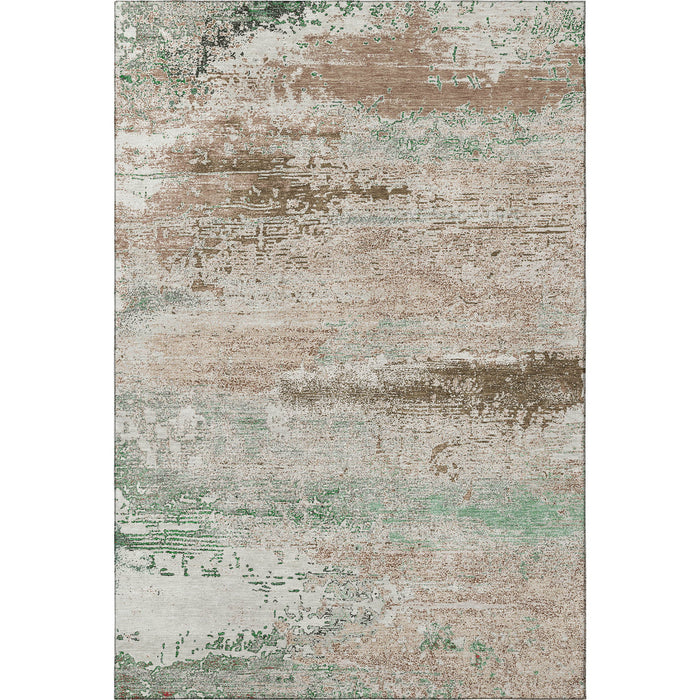 10' X 14' Abstract Washable Area Rug With UV Protection (701087) - Khaki / Beige / Ivory