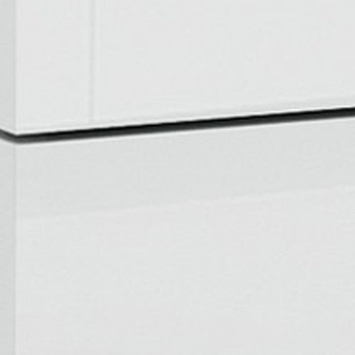 Two Drawer Wood Mirrored Nightstand With Storage - White