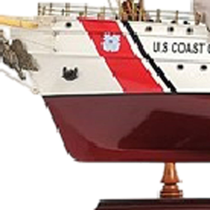 Hand Painted Boat - Maroon / White