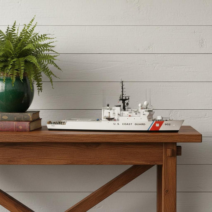 Hand Painted Model Boat (624386) - White