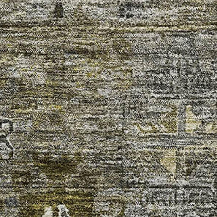 10' X 14' Tribal Washable Area Rug With UV Protection (688540) - Pewter / Olive Green / Beige