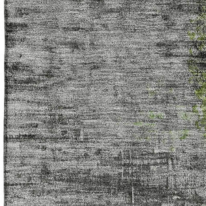 10' X 14' Abstract Washable Area Rug With UV Protection (715621) - Green / Gray