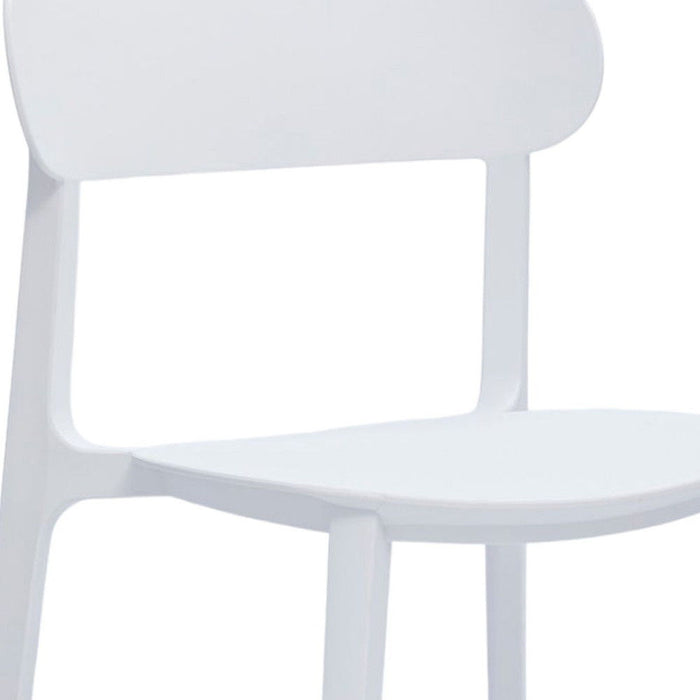 Heavy Duty Plastic Dining Room Side Chairs (Set of 4) - White