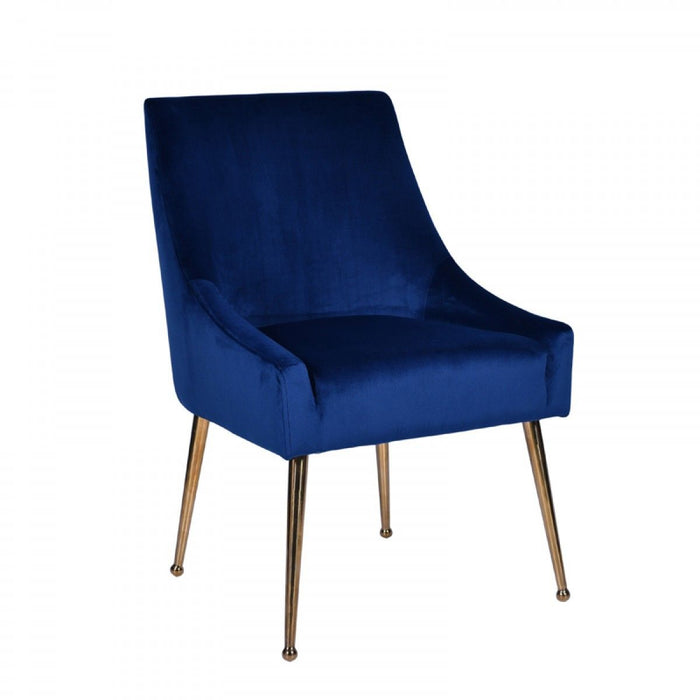 Dining Chairs (Set of 2) - Blue / Gold