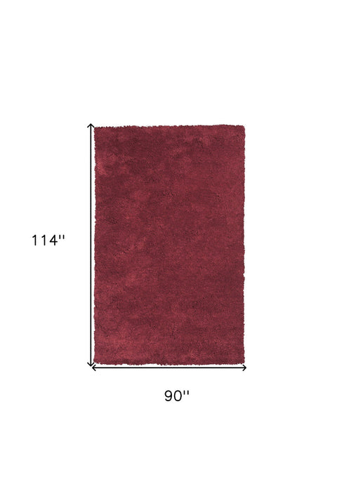 8' x 10' Polyester Area Rug - Red