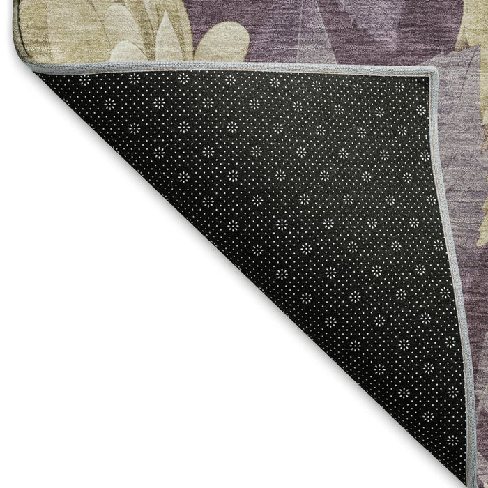 10' X 14' Floral Washable Area Rug With UV Protection (694430) - Beige / Ivory / Tan