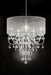 Silver Glam Faux Crystal Hanging Ceiling Chandelier with See-Through Shade by HomeRoots