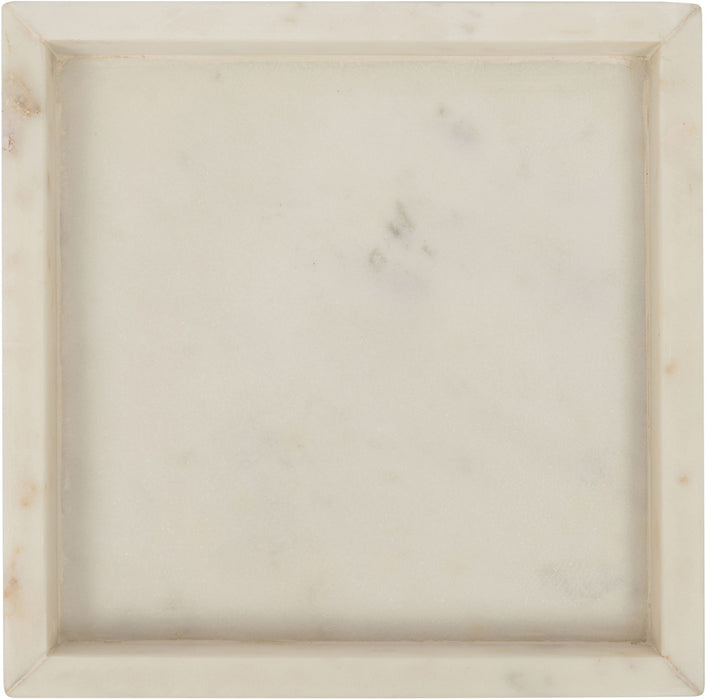 Elegant Michael marble tray by Meridian Furniture with a smooth, genuine marble surface and stylish design for home decor.
