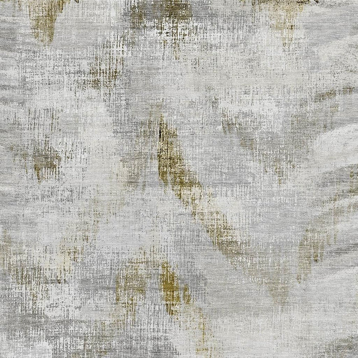 8' X 10' Abstract Washable Area Rug With UV Protection - Taupe / Brown