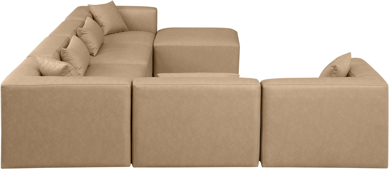 Cube - 7 Piece Modular Sectional - Tan