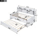 Giga Captain bed with built-in bookshelves, three storage drawers, and trundle for versatile sleeping and storage options.