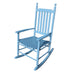 Giga wooden porch rocker chair with curved armrests and slatted back, ideal for outdoor relaxing on a porch or patio.