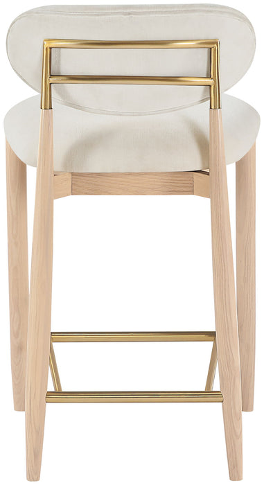 Riccio - Fabric Stool - Natural Frame