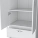 Giga armoire organizer with two shelves, hanging rod, and double doors, ideal for bedroom or closet storage.