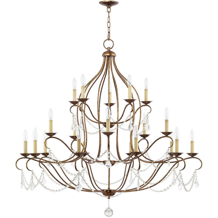 46" Multi Light Metal Dimmable Chandelier With Shades - Bronze