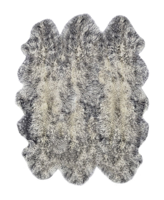 5' x 6' Sheepskin Handmade Area Rug - Gray