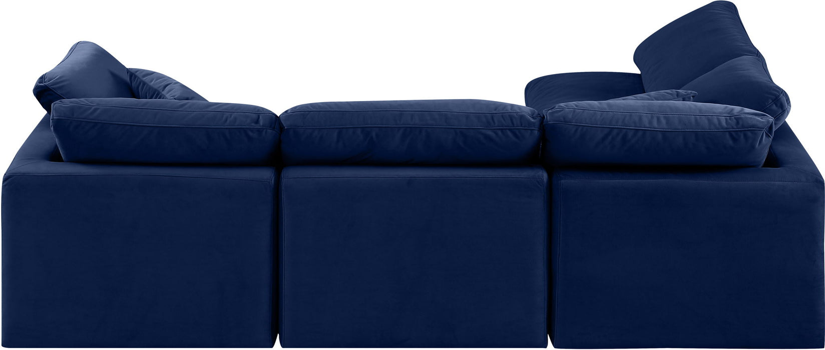 Indulge - Velvet 4 Piece Modular Sectional