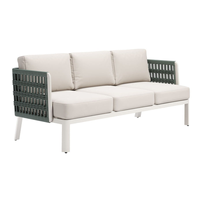 74" Polypropylene Sofa - White