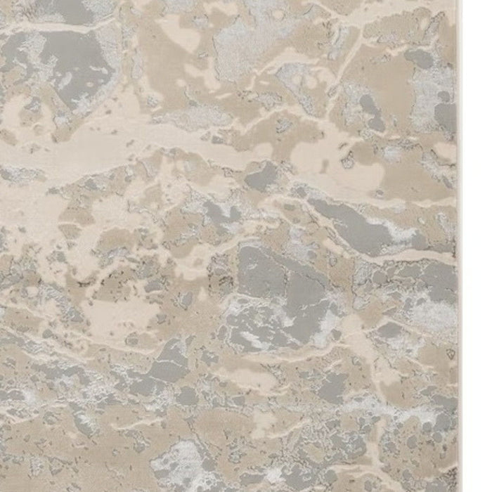 7' x 10' Machine Woven Abstract Indoor Area Rug - Sand Gray