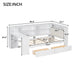 Giga platform storage bed with upholstered headboard, built-in desk, shelves, drawers, LED lighting, and charging station.