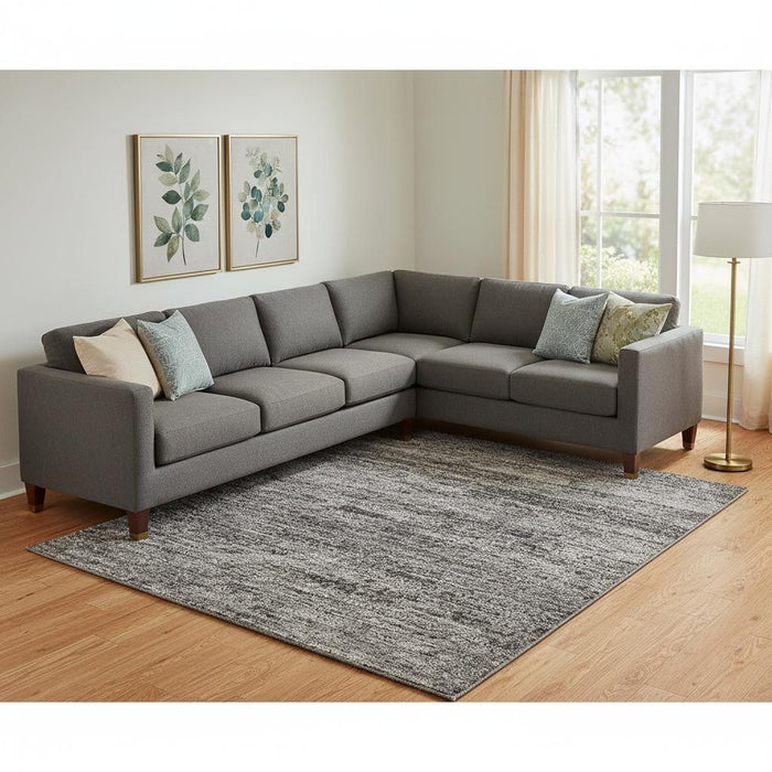 10' X 14' Abstract Washable Area Rug With UV Protection (710855) - Rust / Charcoal / Gray