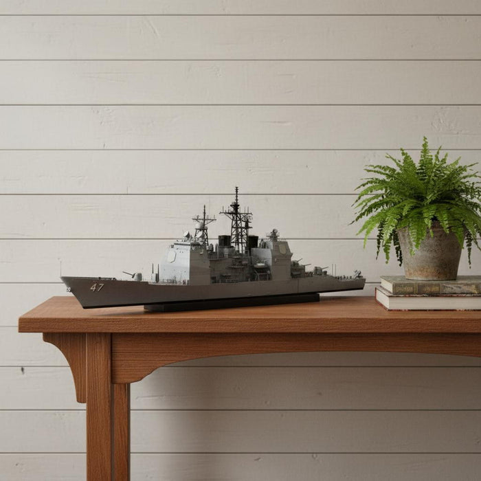 Hand Painted Model Boat (624325) - Gray