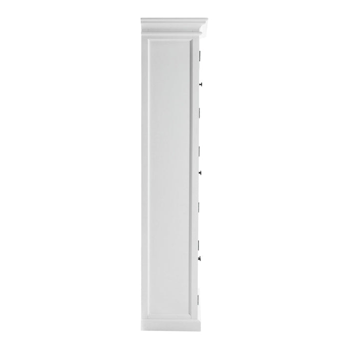 Solid Wood Frame Standard Accent Cabinet With Six Shelves - White
