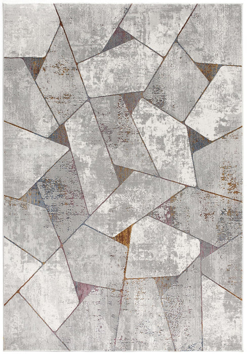 7' x 10' Geometric Area Rug - Gray