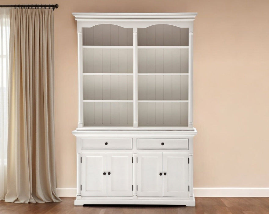 Sideboard With Hutch Two Drawers - White