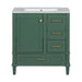 Modern Giga bathroom vanity with solid wood frame, sink combo, soft-close door, and three drawers, ideal for stylish bathroom storage.