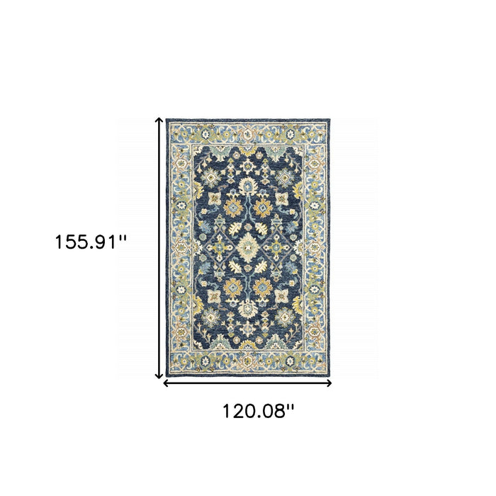 10' x 13' Bohemian Rug - Navy And Blue