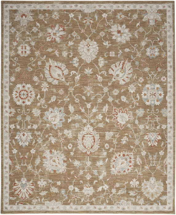 8' X 10' Floral Distressed Area Rug (564169) - Brown