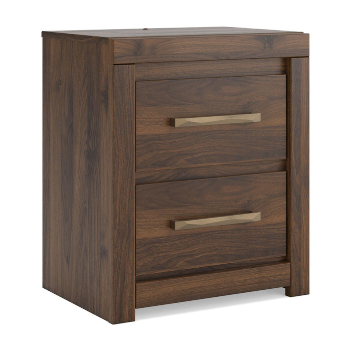 Janfyn - Two Drawer Night Stand - Brown