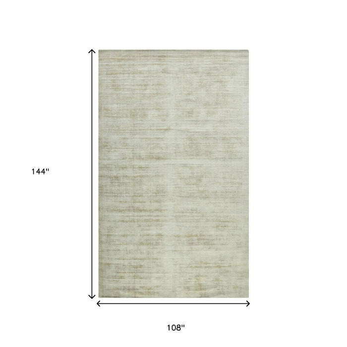 9' X 12' Striped Hand Woven Area Rug (570240) - Sand / Ivory