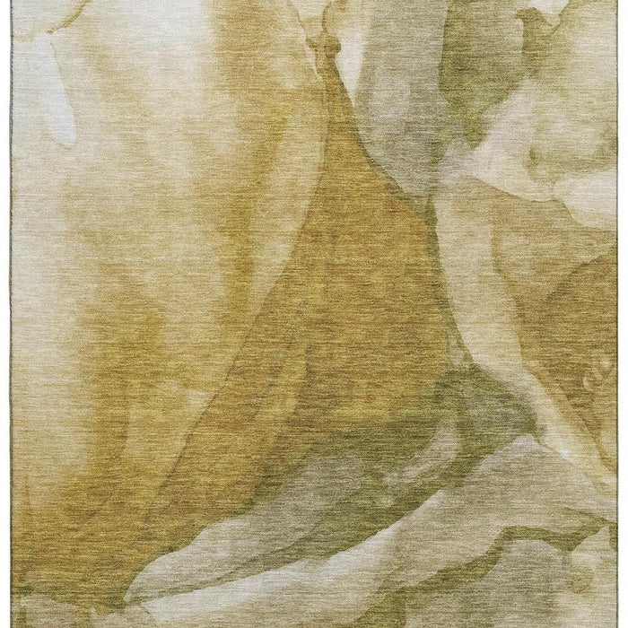 10' X 14' Abstract Washable Area Rug With UV Protection (708637) - Wheat / Gray / Beige