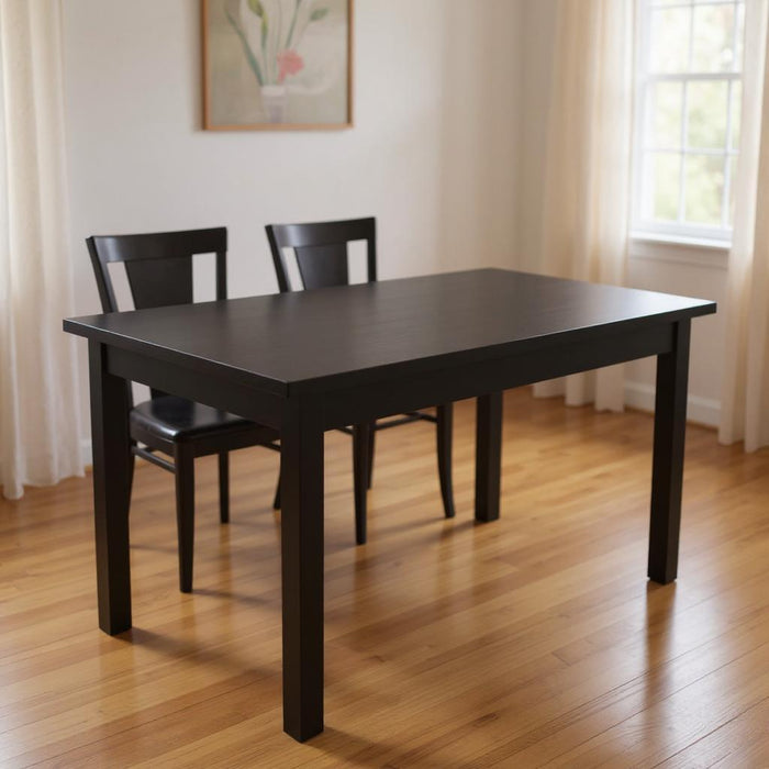 48" Solid Wood Dining Table - Black