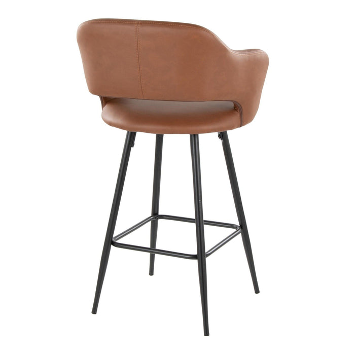 Margarite - 26" Fixed-Height Counter Stool - Black Metal (Set of 2)