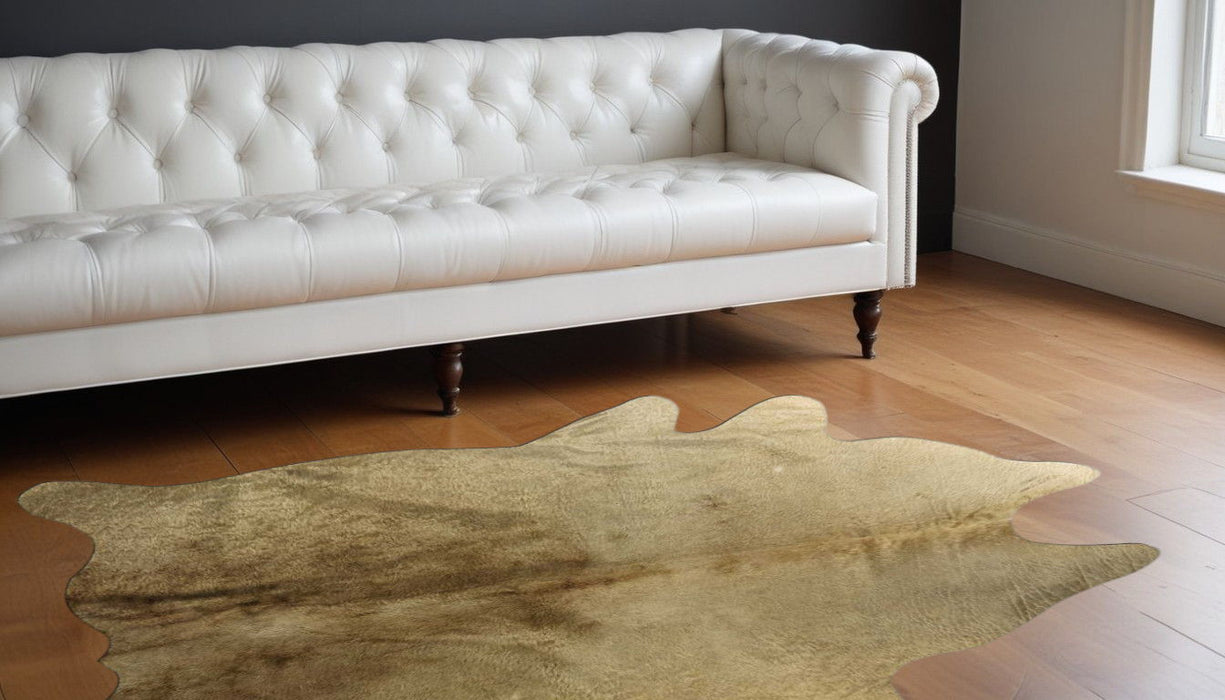 60" x 84" Cowhide Area Rug - Taupe