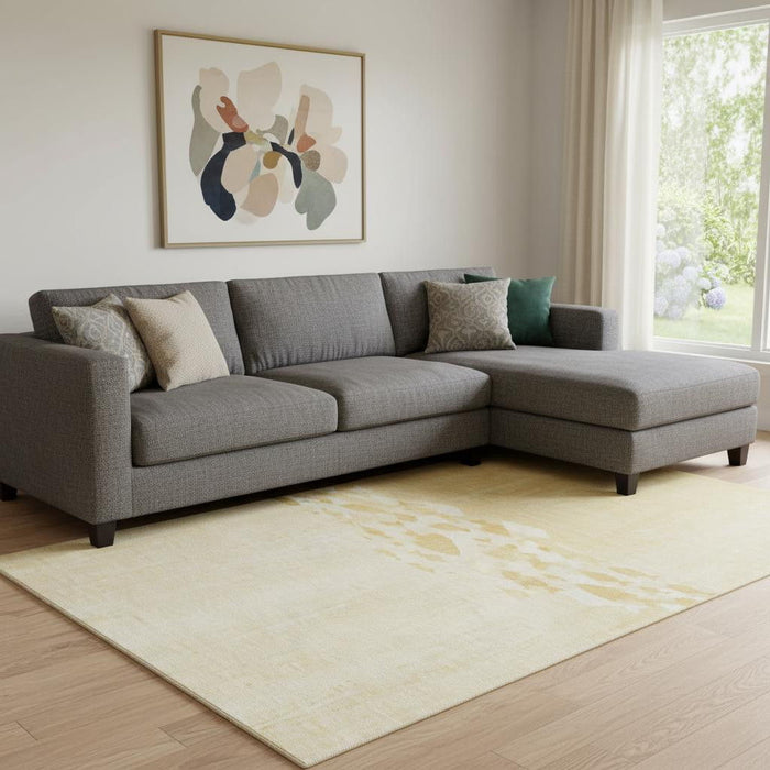 10' X 14' Nautical Washable Area Rug With UV Protection (652779) - Gold / Ivory