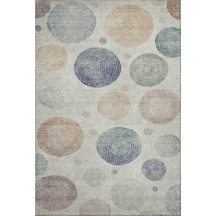 10' X 14' Geometric Washable Area Rug With UV Protection (707359) - Beige / Blue