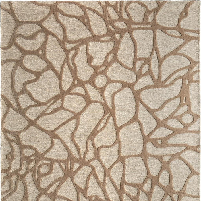 10' X 14' Wool Abstract Hand Tufted Area Rug (722223) - Blue / Ivory