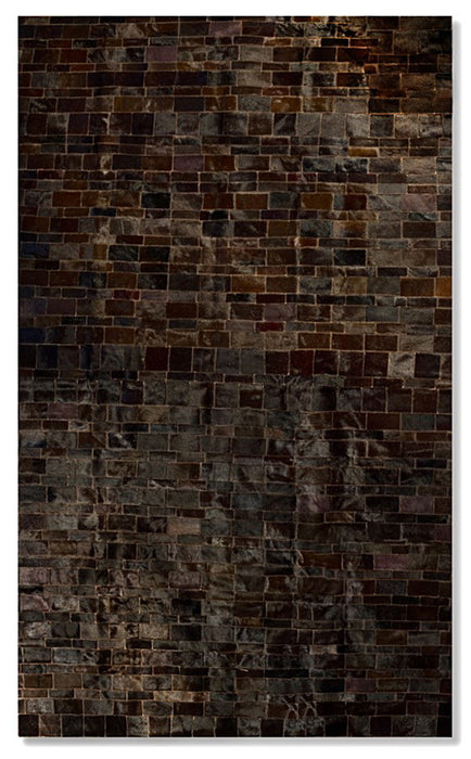 5' X 8' Cowhide Patchwork Area Rug (544492) - Chocolate