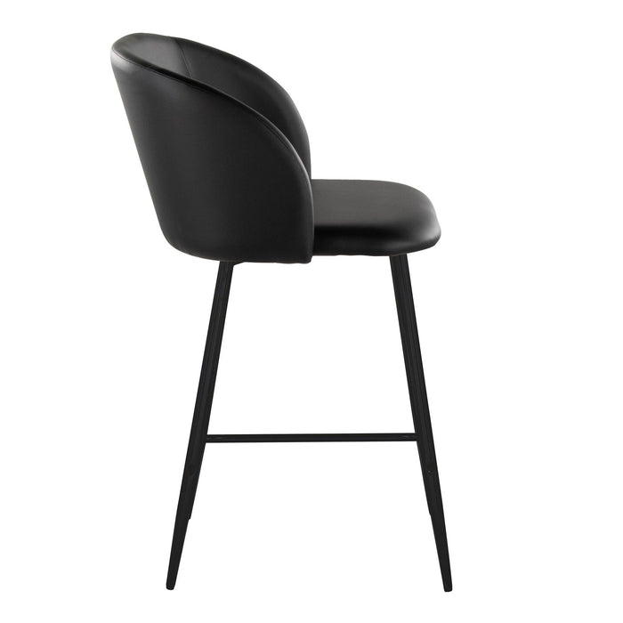 Fran - Fixed-Height Counter Stool (Set of 2) - Black Metal Base