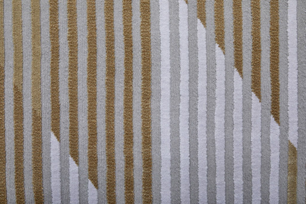10' X 13' Geometric Power Loom Area Rug - White