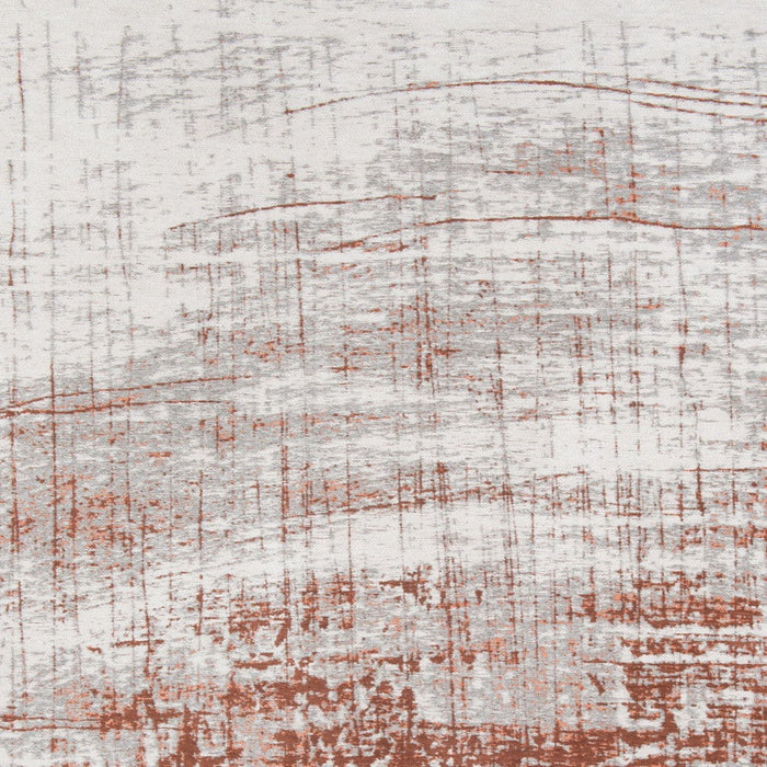 5' x 7' Abstract Non Skid Area Rug - Gray And Yellow