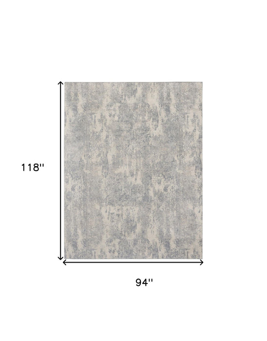 8' X 10' Abstract Area Rug (553112) - Ivory / Light Gray