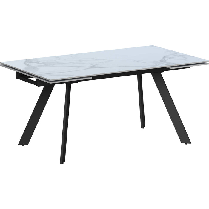Chintaly ALEXANDRA Extendable Dining Table w/ Steel Four-legged Base