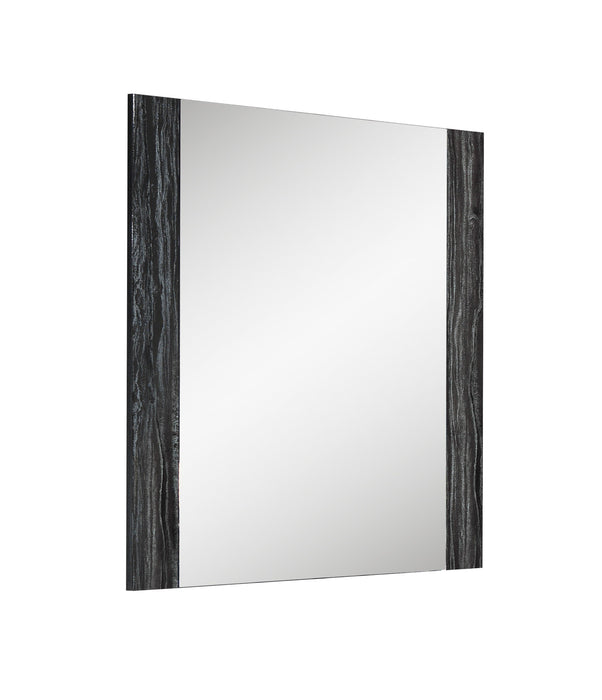 J & M Furniture Alice Mirror in Matte Grey